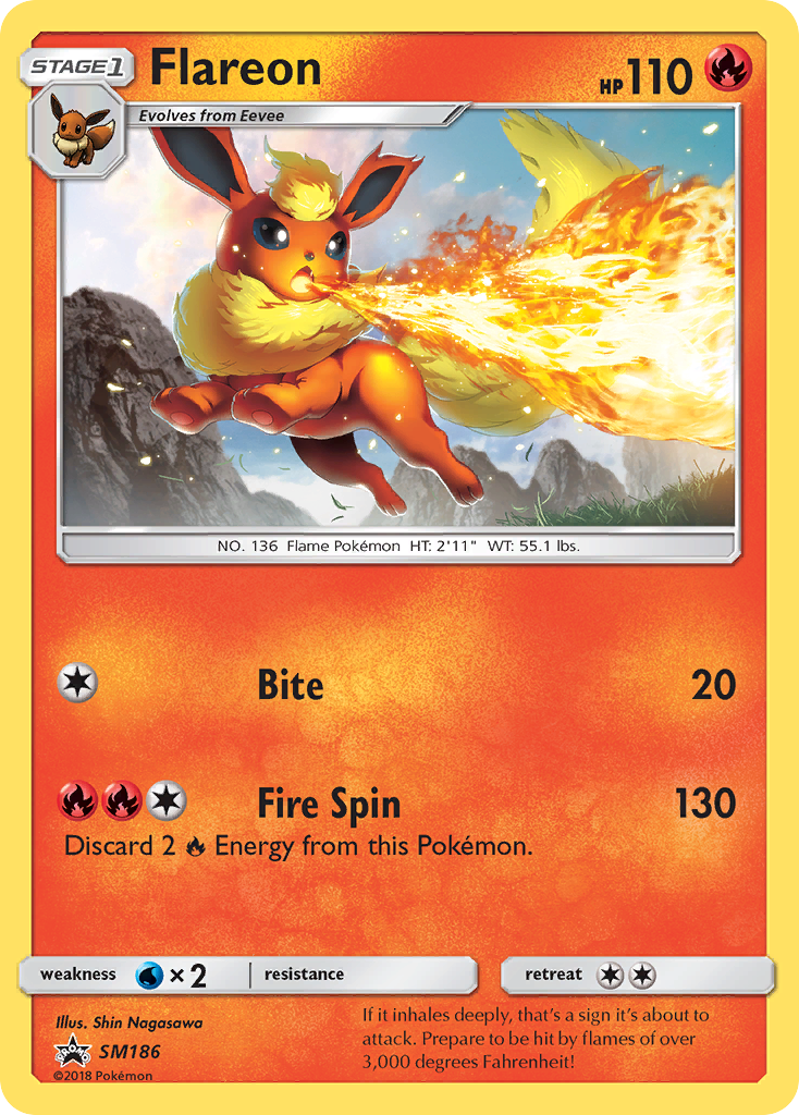 Sun & Moon Promo Flareon #186